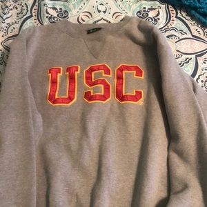 USC grey crew neck